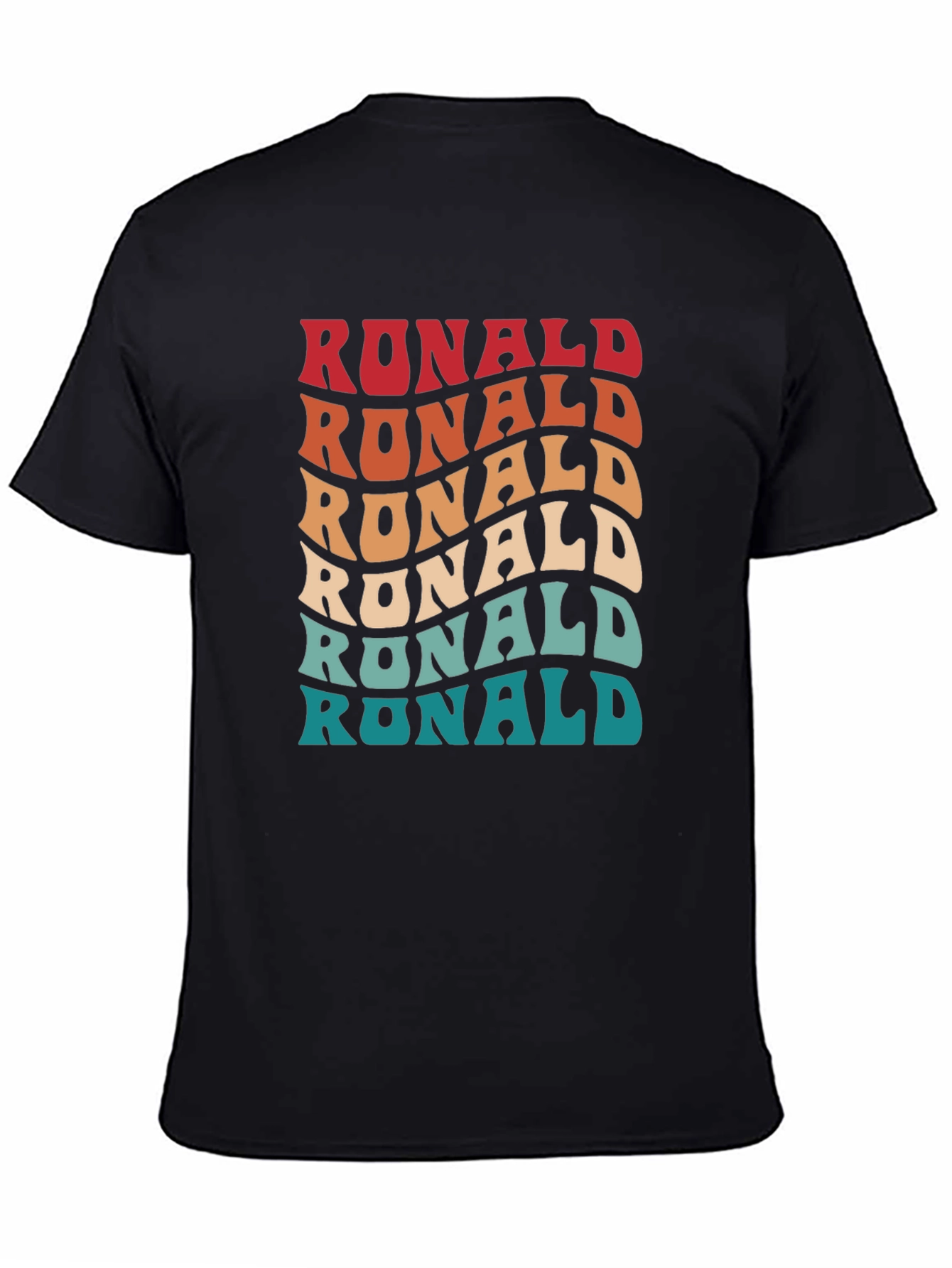 Retro Wavy Ronald T-Shirt - Personalized Name Design
