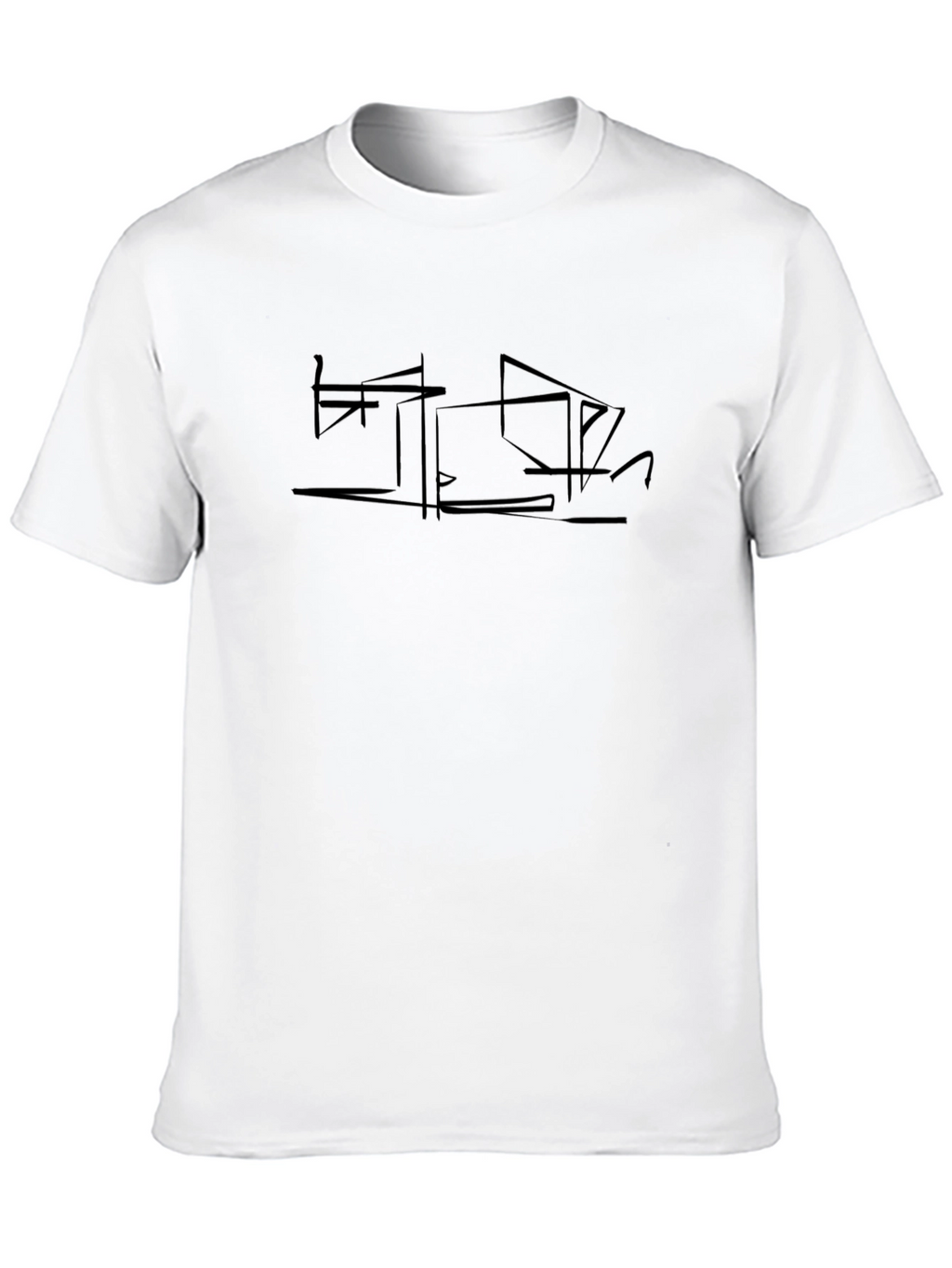 Modern Abstract Graphic Black T-Shirt