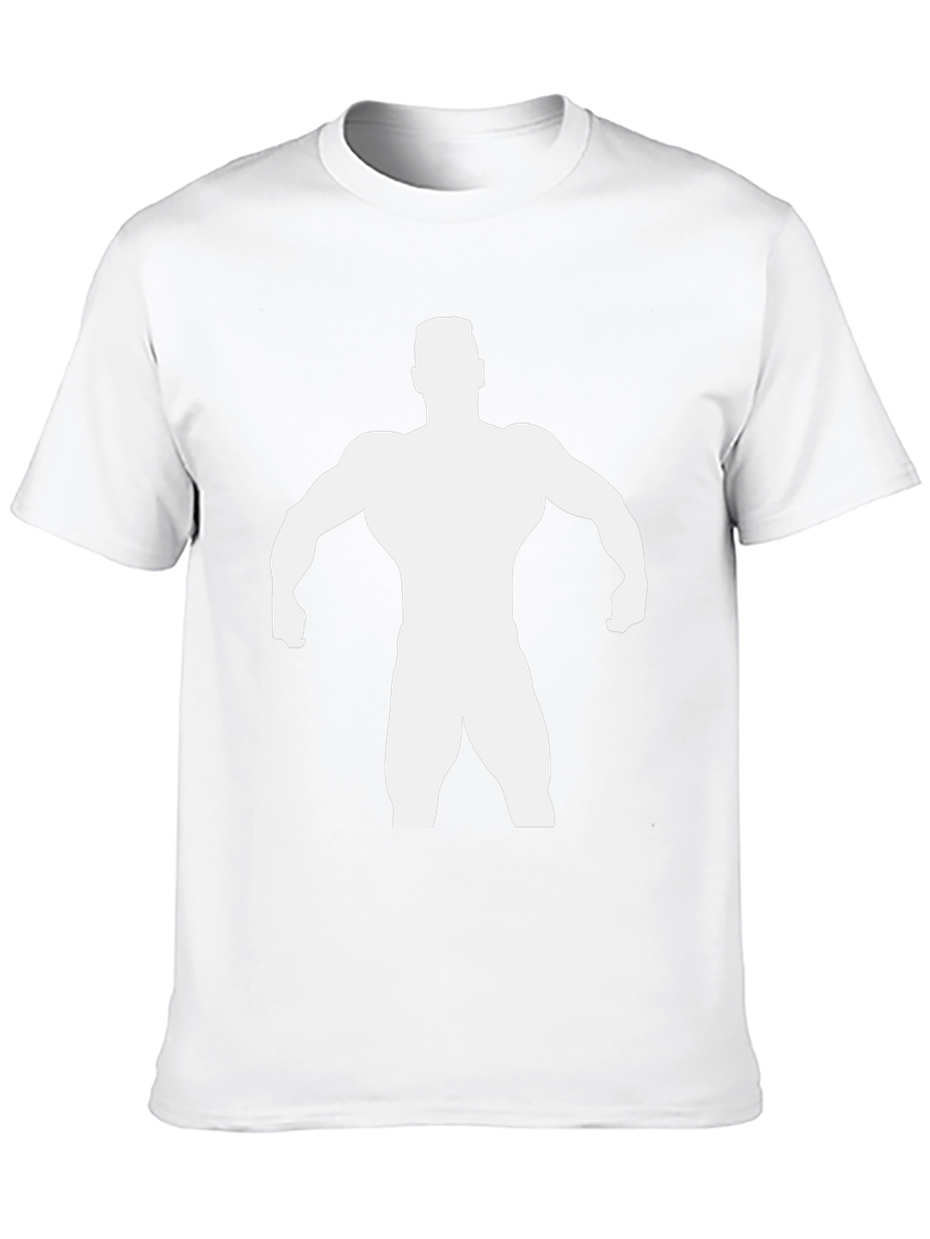 Bodybuilder Silhouette Graphic Tee - Black