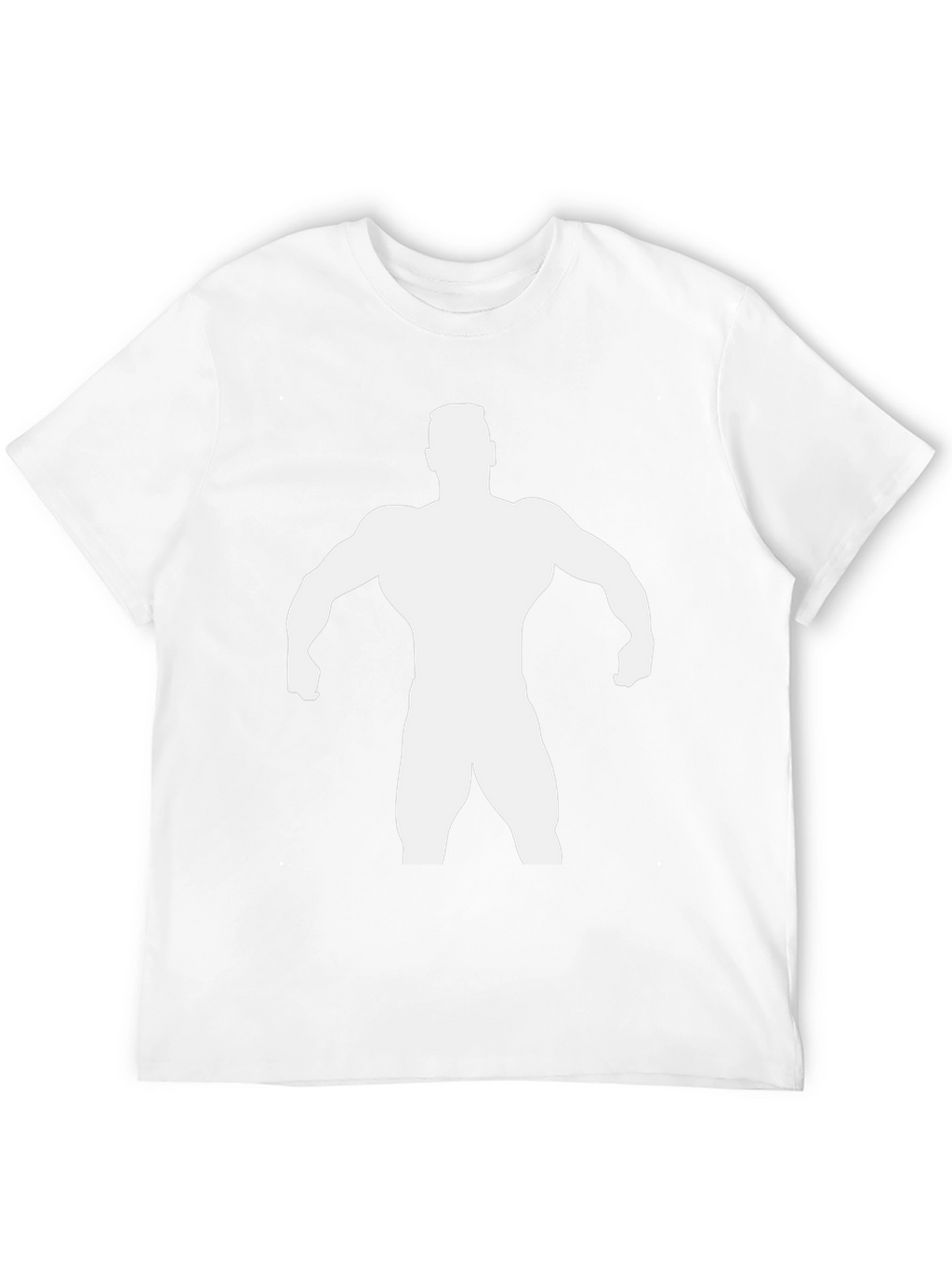 Bodybuilder Silhouette Graphic Tee - Black