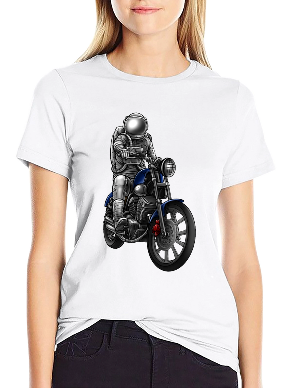 Astronaut Motorcycle Graphic T-Shirt