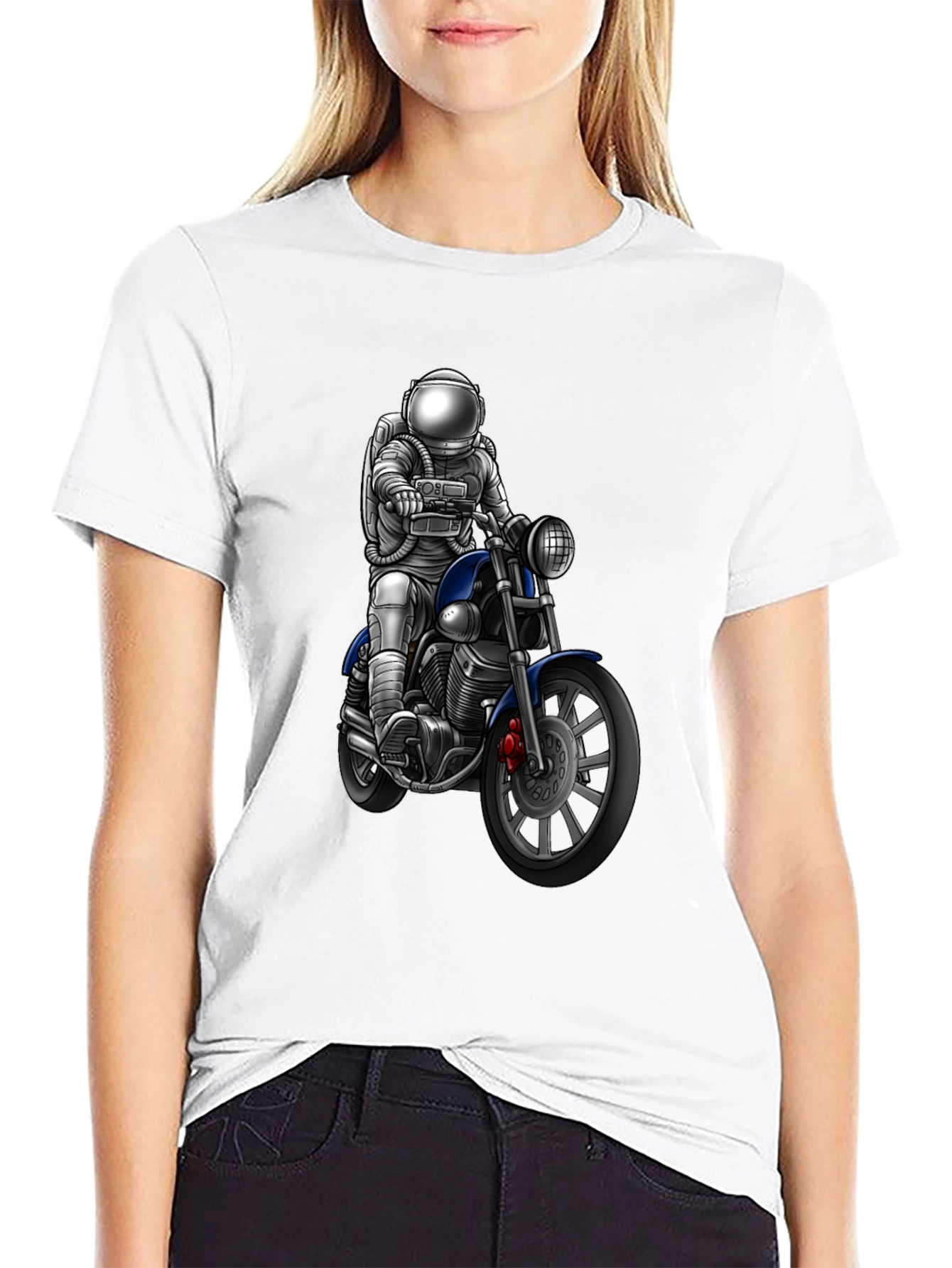 Astronaut Motorcycle Graphic T-Shirt