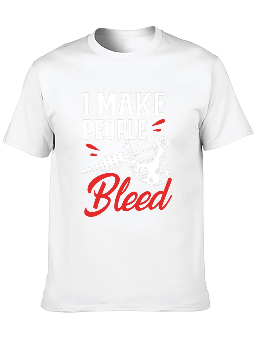 I Make People Bleed Tattoo Artist Black T-Shirt