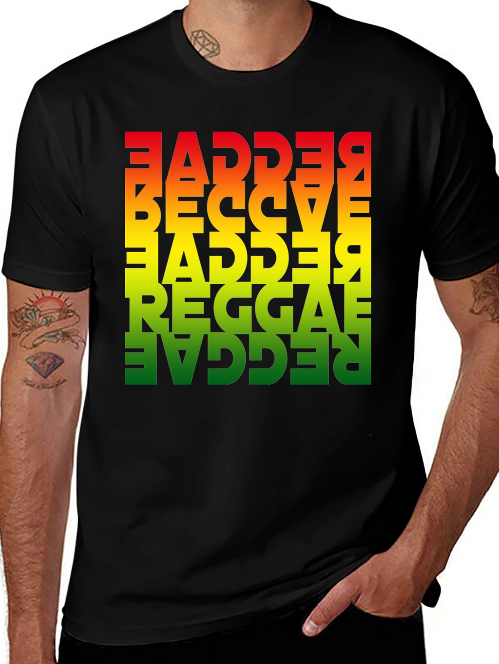 Reggae Retro Tee - Bold Rasta Style