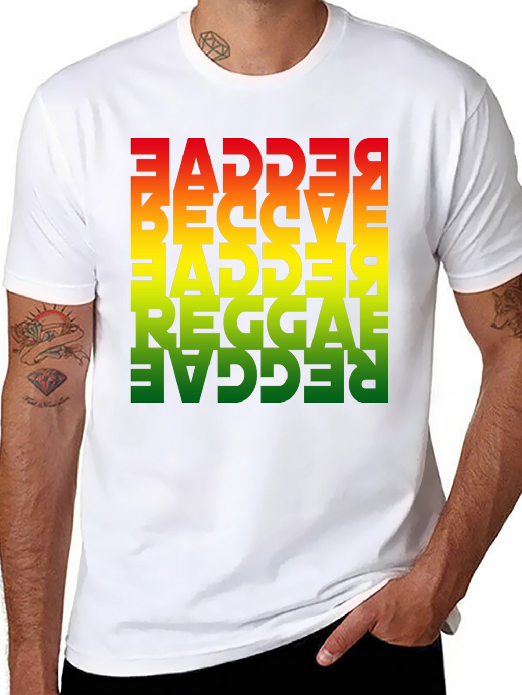 Reggae Retro Tee - Bold Rasta Style