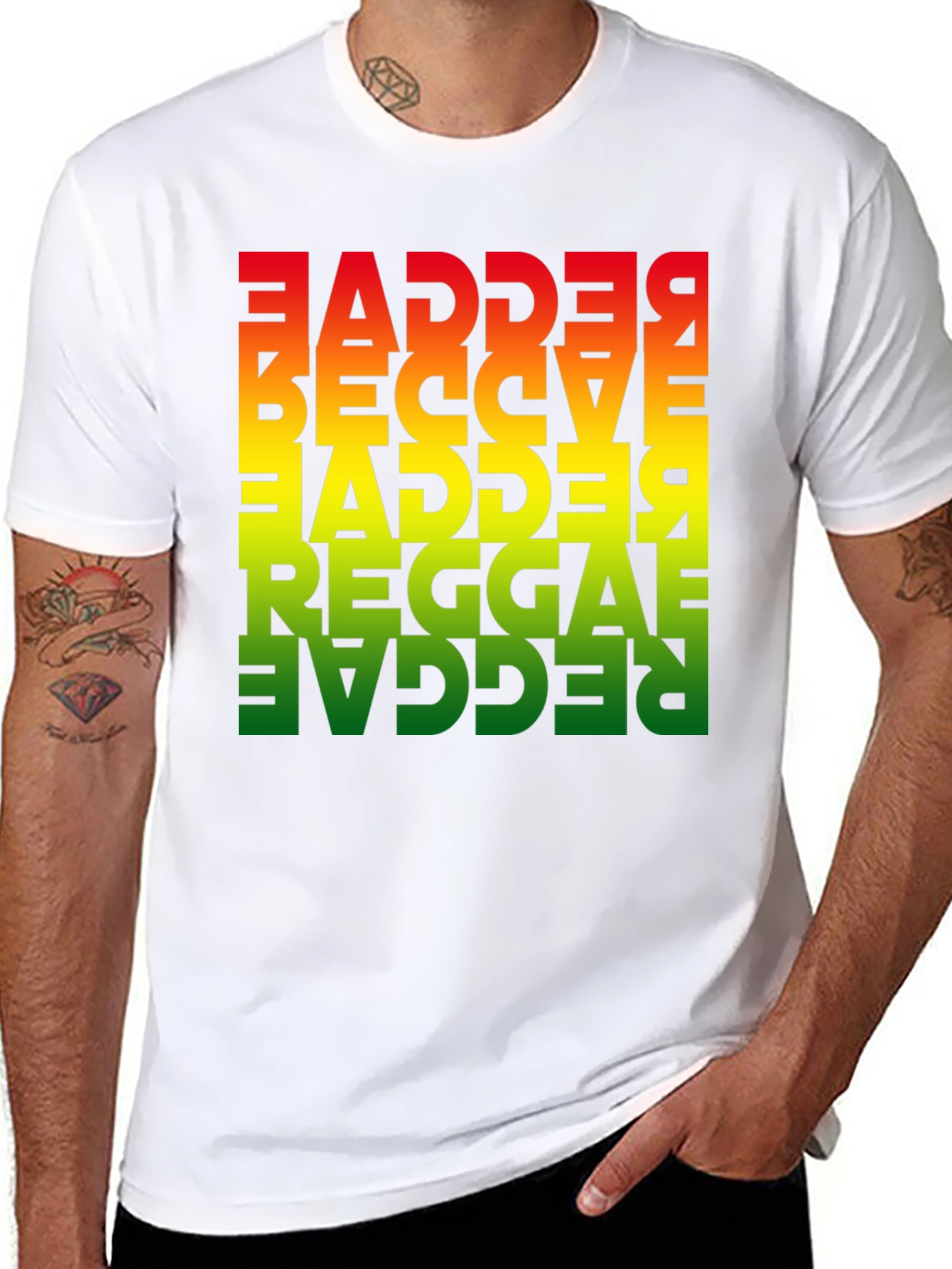 Reggae Retro Tee - Bold Rasta Style