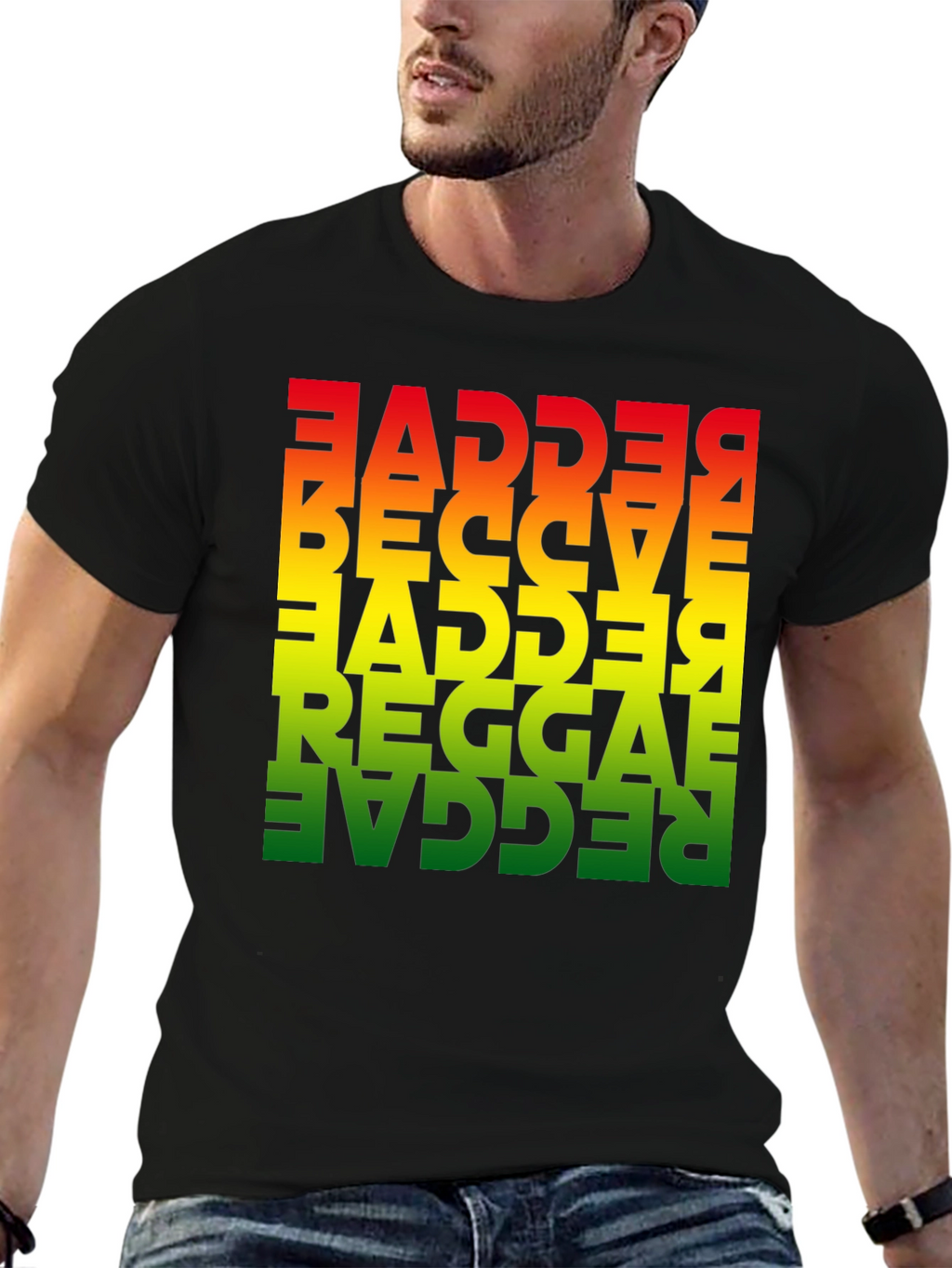 Reggae Retro Tee - Bold Rasta Style