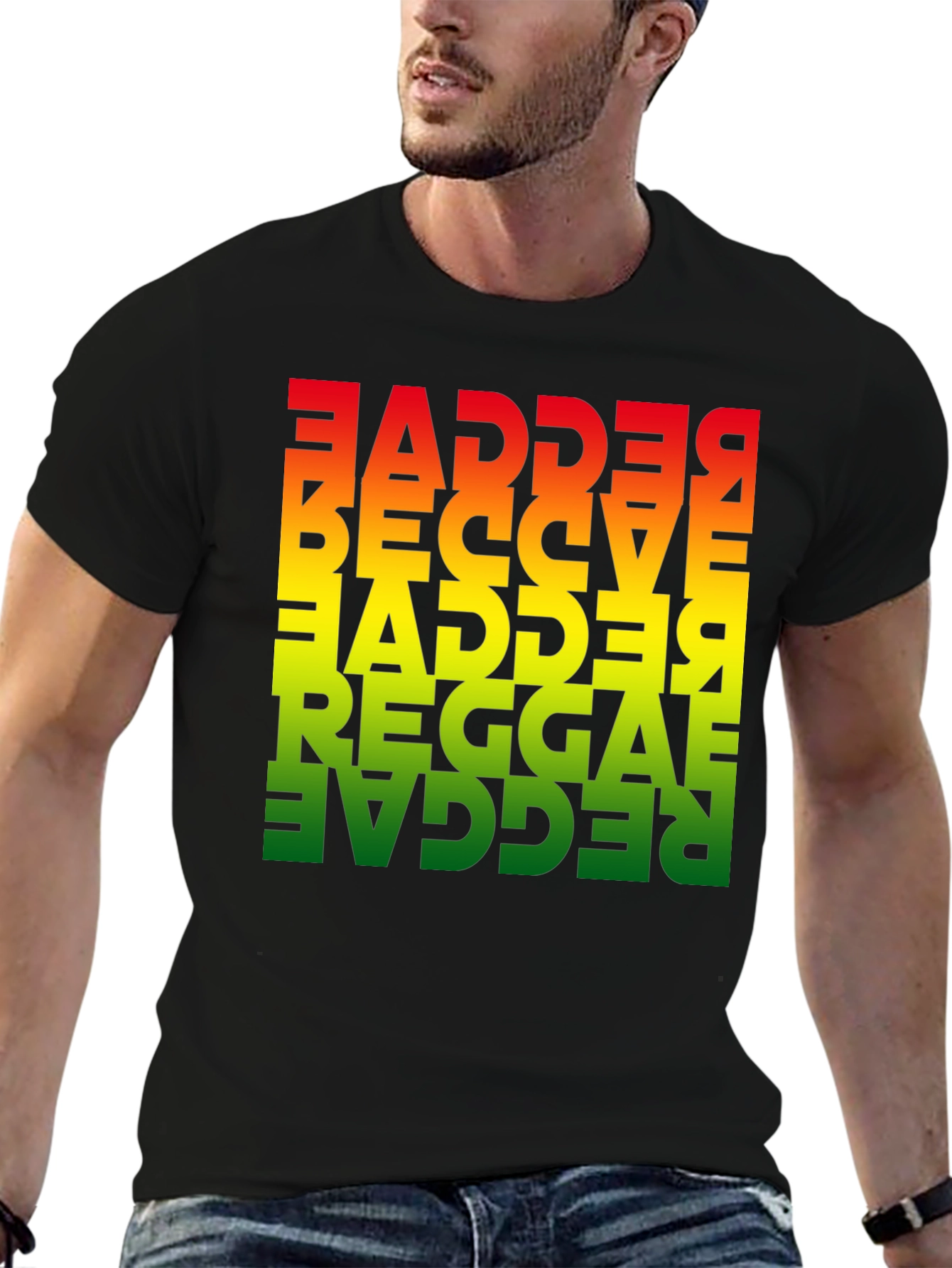 Reggae Retro Tee - Bold Rasta Style
